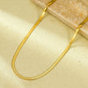 Fashion Simple Classic Stainless Steel Snake Flat Chain Necklace For Men And Women With Electroplating Treatment