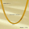Fashion Simple Classic Stainless Steel Snake Flat Chain Necklace For Men And Women With Electroplating Treatment