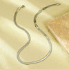 Fashion Simple Classic Stainless Steel Snake Flat Chain Necklace For Men And Women With Electroplating Treatment