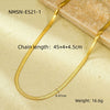 Fashion Simple Classic Stainless Steel Snake Flat Chain Necklace For Men And Women With Electroplating Treatment