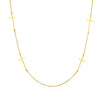 Fashion Simple Cross Stainless Steel Women's Necklace With Electroplating