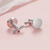 1 Pair Simple Style Round Customization Laser Engraving 304 Stainless Steel Unisex Cufflinks