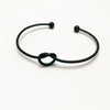 Fashion Simple Cut Out Open Metal Bangle Bracelet With Heart And Floral Detail Electroplated Women's Bracelet Accessory