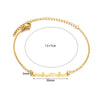 Fashion Simple Elegant Stacking Style Stainless Steel Bracelet With Letters Numbers Text Pendant And Electroplating Treatment