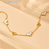 Fashion Simple Elegant Temperament Hollow Smooth Gold Plated Stainless Steel Heart Shaped Electroplated Women's Bracelet