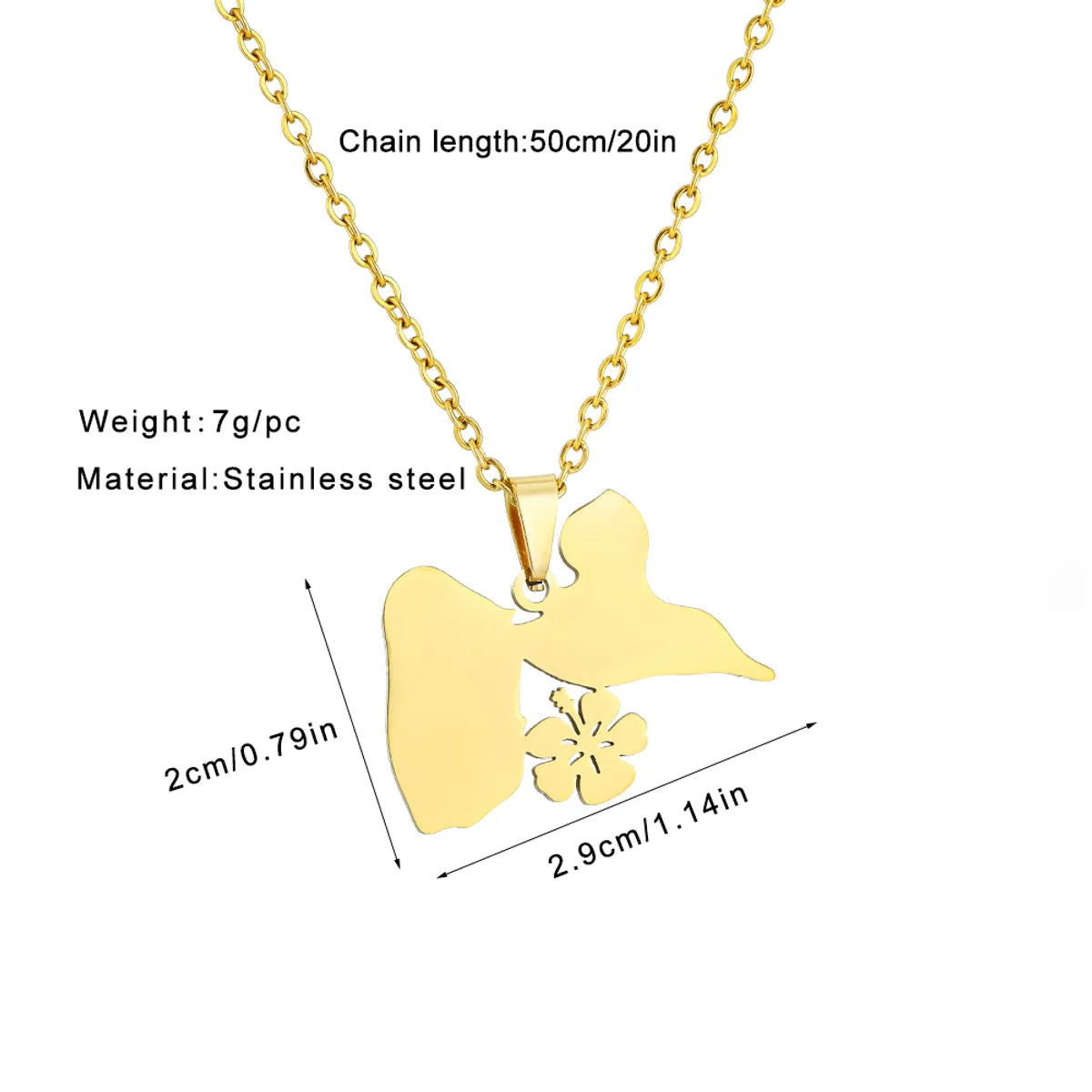 Fashion Geometric Stainless Steel Plating 18K Gold Plated Unisex Necklace