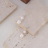 Fashion Simple Freshwater Pearl Earrings Geometric Style Electroplated For Women