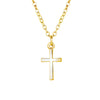 Fashion Simple Geometric Cross Gold Plated Alloy Necklace