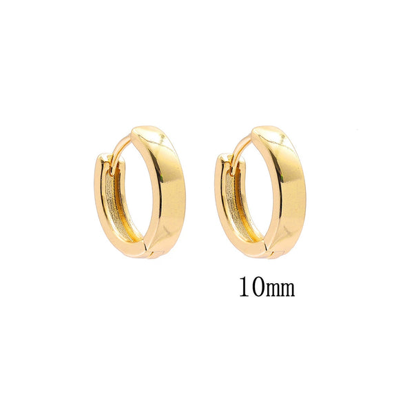 Fashion Simple Geometric Golden Stainless Steel Electroplated Women's Earrings