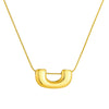 Fashion Simple Geometric Goldplated Stainless Steel Ushaped Pendant Clavicle Chain Women's Jewelry Necklace