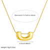 Fashion Simple Geometric Goldplated Stainless Steel Ushaped Pendant Clavicle Chain Women's Jewelry Necklace