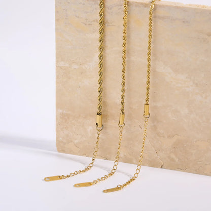 Simple Style Geometric Stainless Steel Plating 18k Gold Plated Necklace