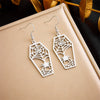 Fashion Simple Geometric Stainless Steel Gold Plated Butterfly Flower Irregular Pendant Earrings For Women
