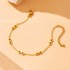 Fashion Simple Gold Plated Stainless Steel Chain Accessories Necklace Earring Bracelet Set For Women