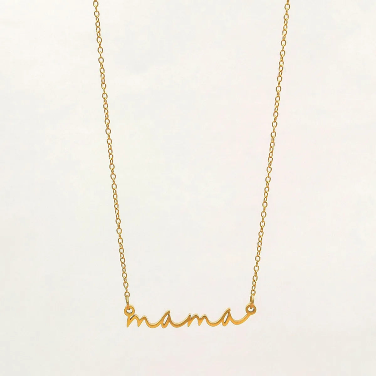 Simple Style Letter Stainless Steel Necklace