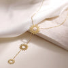 Fashion Simple Goldplated Stainless Steel Geometric Pendant Necklace For Women