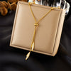Fashion Simple Goldplated Stainless Steel Round Feather Pendant Necklace For Women