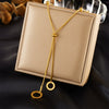 Fashion Simple Goldplated Stainless Steel Round Feather Pendant Necklace For Women