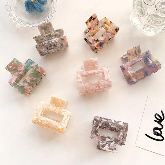 Fashion Simple Hair Clip Geometric Square Hollow Hair Clip