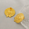 Fashion Simple Hat Earrings Stainless Steel Electroplating Women's