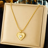 Fashion Simple Heart Pendant Stainless Steel Goldplated Jewelry Necklace