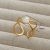 Fashion Simple Highend Open Ring Stainless Steel Geometric Gold Plated Unisex
