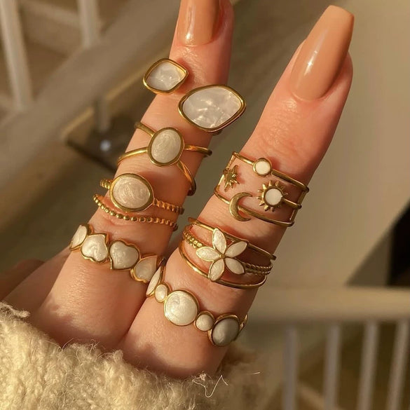 Fashion Simple Highend Open Ring Stainless Steel Geometric Gold Plated Unisex