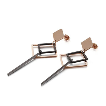 Fashion Geometric Stainless Steel No Inlaid 18K Gold Plated Earrings