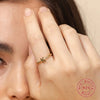 Fashion Simple Ins Style S925 Sterling Silver Geometric 26 Letters Initial Glossy Open Ring With Electroplating For Unisex And Women