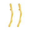 Fashion Simple Irregular Goldplated Stainless Steel Geometric Branchshaped Women's Earrings