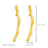 Fashion Simple Irregular Goldplated Stainless Steel Geometric Branchshaped Women's Earrings