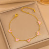 Fashion Simple Light Luxury All Match Titanium Steel Heart Shaped Plated Bracelet Jewelry With Electroplating Treatment