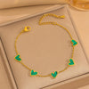 Fashion Simple Light Luxury All Match Titanium Steel Heart Shaped Plated Bracelet Jewelry With Electroplating Treatment