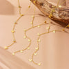 Fashion Simple Minimalist Stainless Steel Flower Heart Shape Electroplated Chain Bracelet Necklace