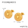 Fashion Simple Niche Design 316L Stainless Steel Gold Plated Irregular Geometric Earrings Jewelry For Women