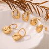 Fashion Simple Niche Design 316L Stainless Steel Gold Plated Irregular Geometric Earrings Jewelry For Women