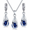 Fashion Jewelry Set For Women And Unisex Made Of Copper With Electroplating Treatment Featuring Ball Chain Hollow Water Drop And Love Bell Shape Mixed Gem Inlay
