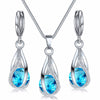 Fashion Jewelry Set For Women And Unisex Made Of Copper With Electroplating Treatment Featuring Ball Chain Hollow Water Drop And Love Bell Shape Mixed Gem Inlay
