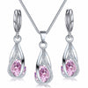 Fashion Jewelry Set For Women And Unisex Made Of Copper With Electroplating Treatment Featuring Ball Chain Hollow Water Drop And Love Bell Shape Mixed Gem Inlay