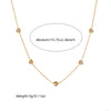 Fashion Simple Niche Stainless Steel Gold Plated Diamondencrusted Love Accessories Pendant Necklace And Earrings