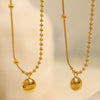 Fashion Simple Overlapping Clavicle Necklace 316L Stainless Steel Electroplating For Women