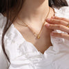 Fashion Simple Overlapping Clavicle Necklace 316L Stainless Steel Electroplating For Women