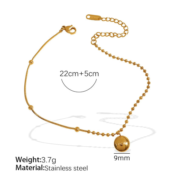 Fashion Simple Overlapping Clavicle Necklace 316L Stainless Steel Electroplating For Women