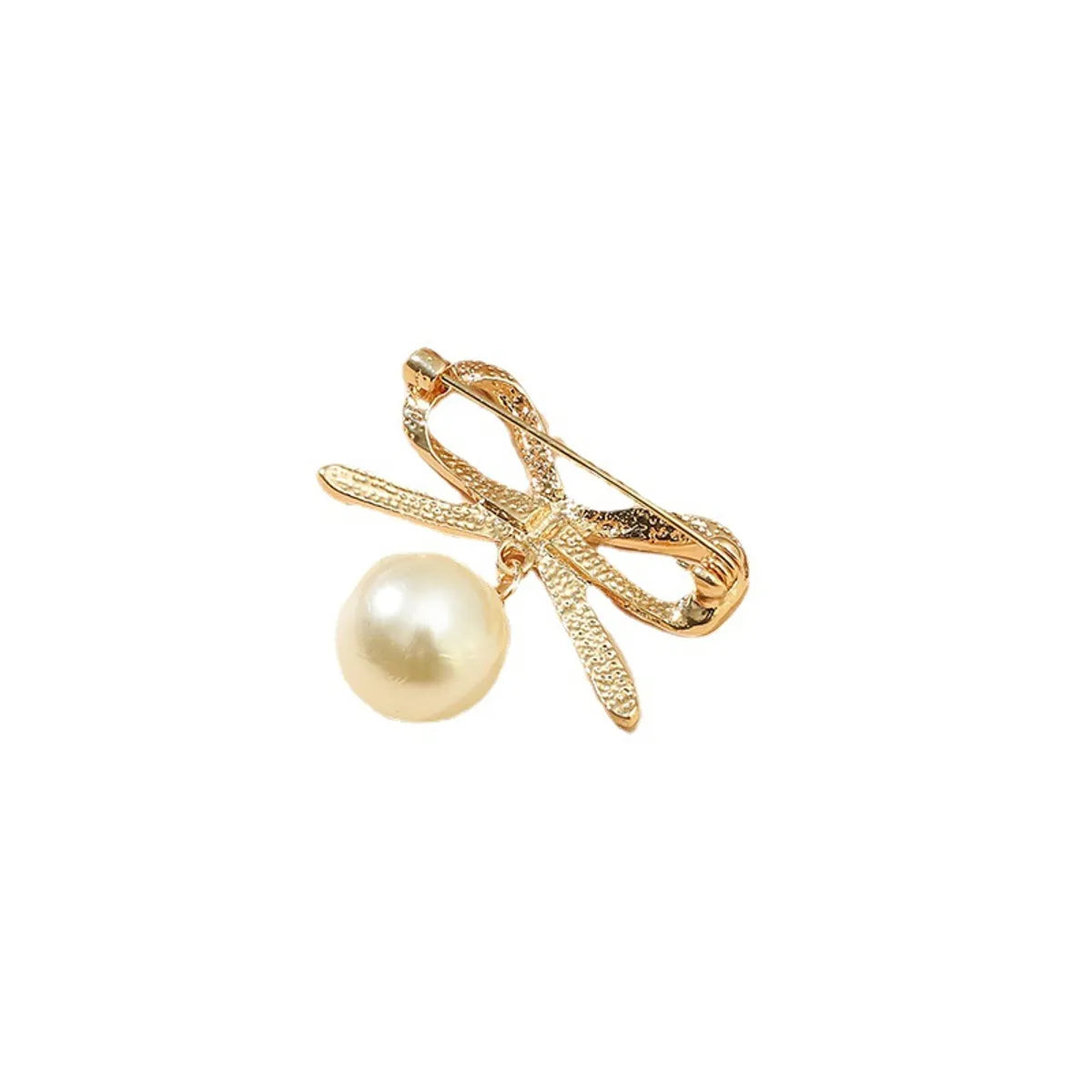 Fashion Simple Pearl Bow Brooch