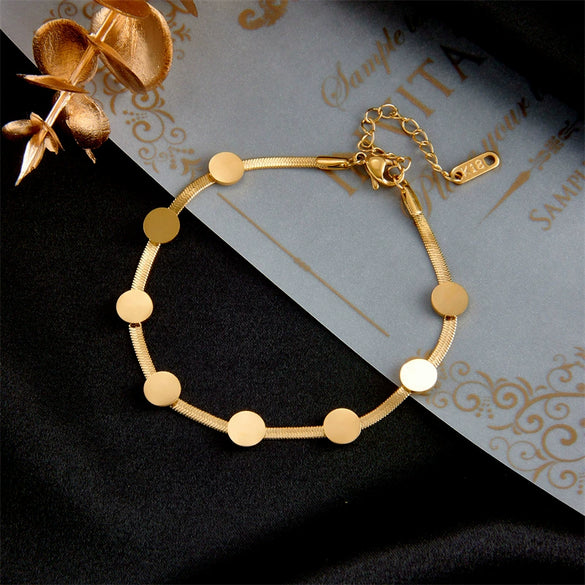 Fashion Simple Personality Goldplated Titanium Steel Blade Snake Bone Chain Jewelry Necklace Bracelet For Women