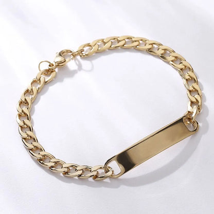 Fashion Simple Personalized Bendable Thick Chain Stainless Steel Bracelet