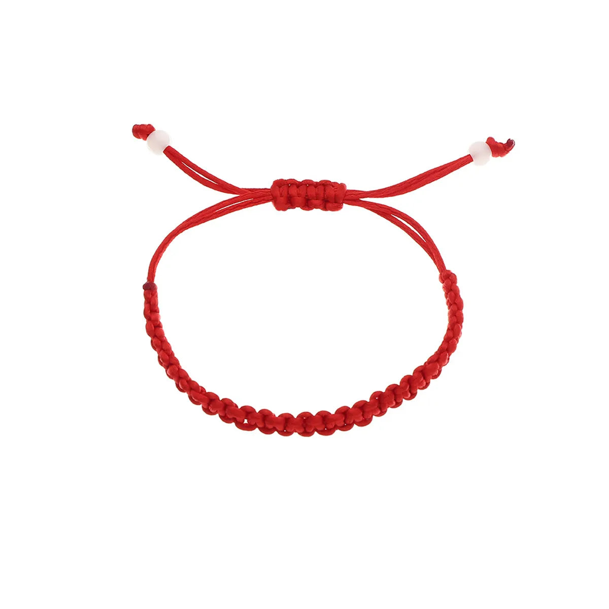 Fashion Simple Retro Solid Color Red Rope Beaded Bracelet