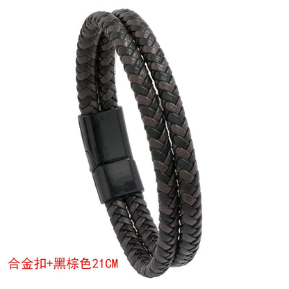 Fashion Geometric Pu Leather No Inlaid Unisex Bracelets