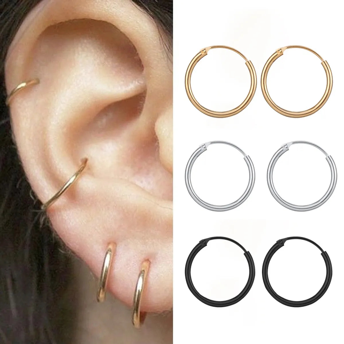 Simple Style Geometric Plating Copper No Inlaid Earrings