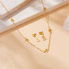 Fashion Simple Smooth Gold Plated Stainless Steel Snake Constellation Zodiac Accessories Pendant Chain Necklace Earring Bracelet For Women